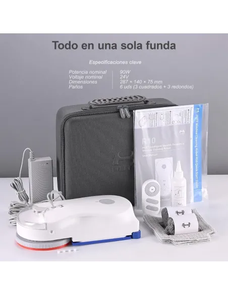 Hutt 10 Robot limpiacristales híbrido 6500 Pa | Limpieza sin marcas
