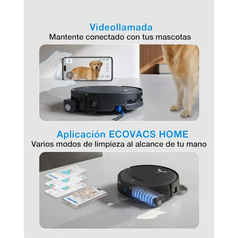 ECOVACS DEEBOT T80S: Robot Aspirador 24800Pa y Fregador