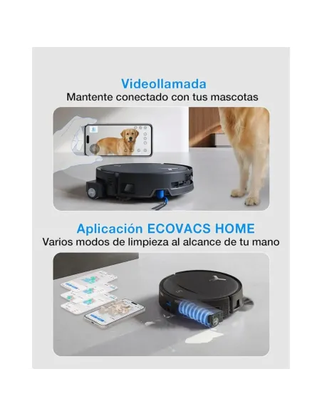 ECOVACS DEEBOT T80S: Robot Aspirador 24800Pa y Fregador