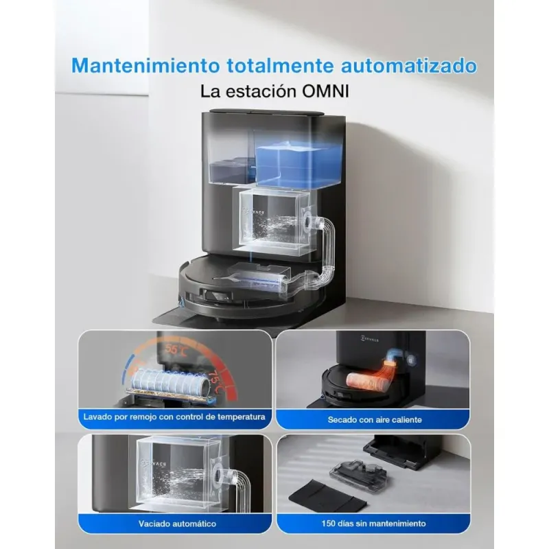 ECOVACS DEEBOT T80S: Robot Aspirador 24800Pa y Fregador