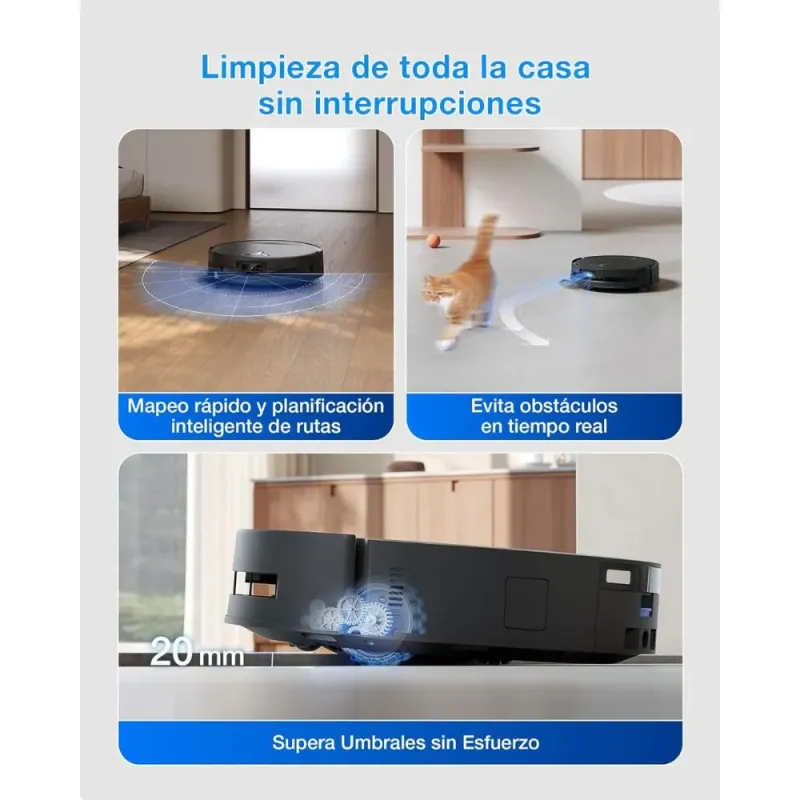 ECOVACS DEEBOT T80S: Robot Aspirador 24800Pa y Fregador