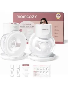Momcozy S12 pro + Sacaleches eléctrico portátil doble, blanco