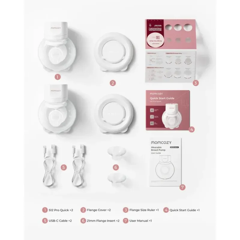 Momcozy S12 Pro + tragbare elektrische Milchpumpe