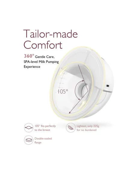 Momcozy M5 Smart tragbare elektrische Einzel-Milchpumpe Grau