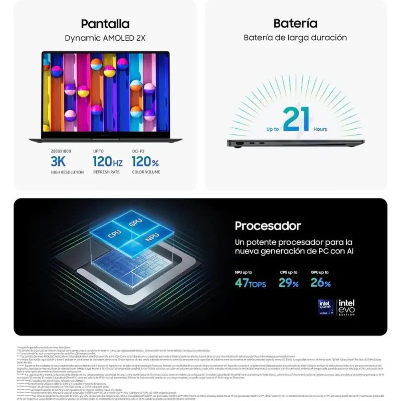 Samsung Galaxy Book5 Pro 14'' Core Ultra 7 16GB 1TB | Ultradelgado