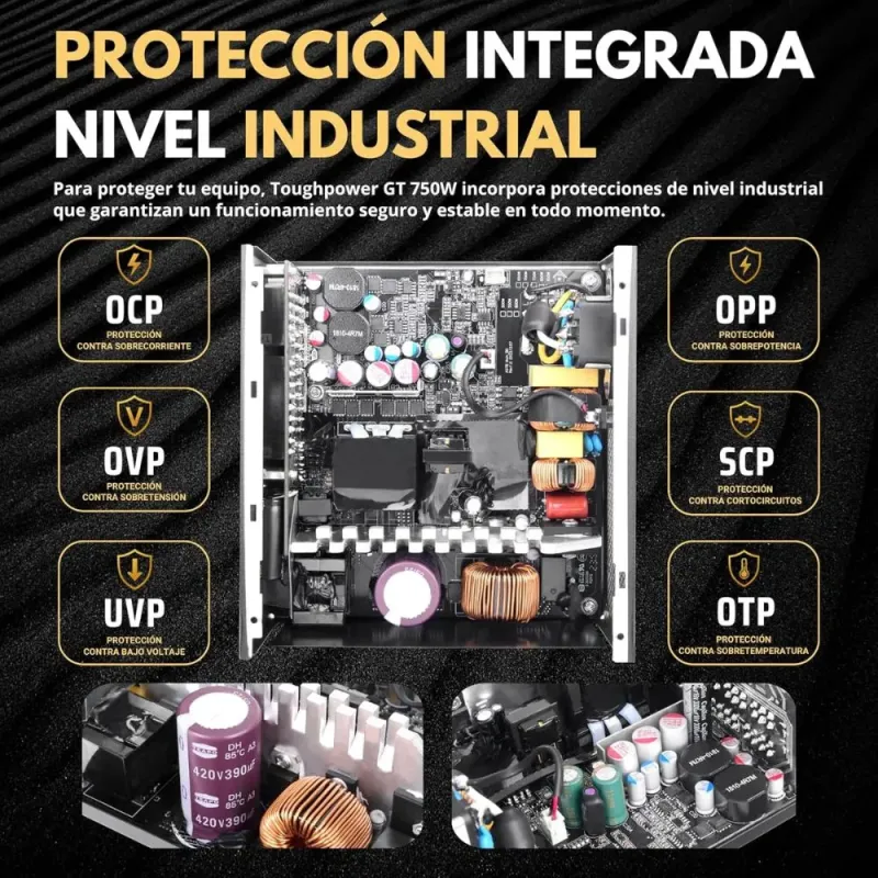Thermaltake Toughpower GT 750W Fuente Alimentación Modular ATX 3.1 PCIe 5.1 80+ Gold Negro