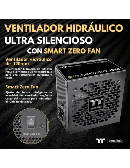 Thermaltake Toughpower GT 750W Fuente Alimentación Modular ATX 3.1 PCIe 5.1 80+ Gold Negro