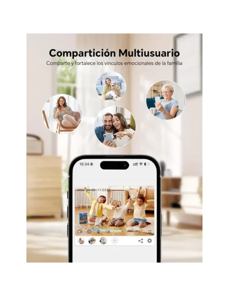 WOLFANG Cámara Vigilancia Interior 2K Pack de 2 | Seguridad WiFi