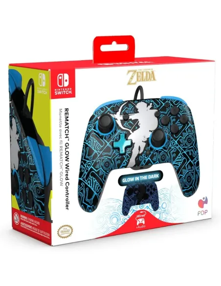 PDP Rematch GLOW Link Kabelgebundener Controller für Nintendo Switch