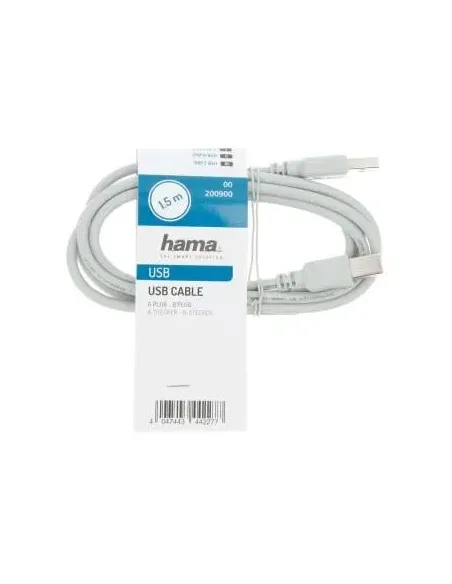 Cable Hama USB-A a USB-B 1,5 m Negro