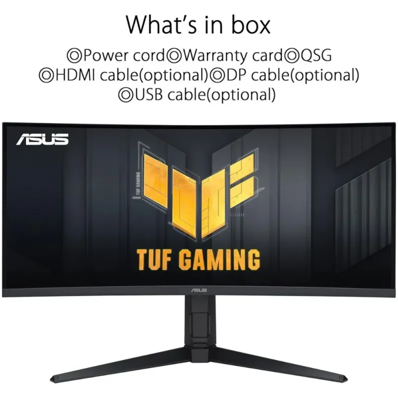 ASUS TUF Gaming VG34VQEL1A - Monitor Gaming Curvo de 34 Pulgadas, UWQHD, 100 Hz