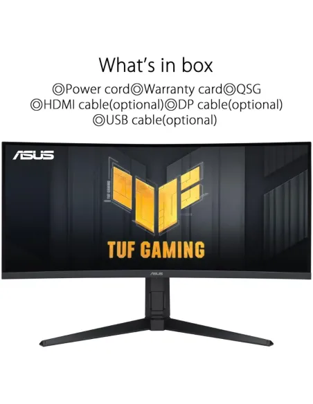 ASUS TUF Gaming VG34VQEL1A - Monitor Gaming Curvo de 34 Pulgadas, UWQHD, 100 Hz