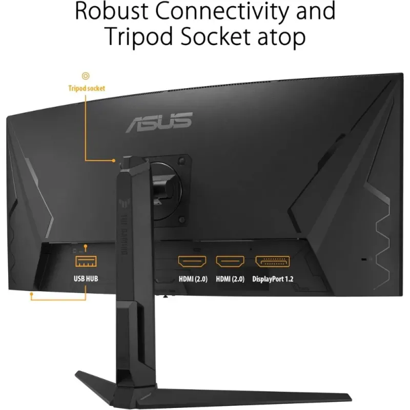 ASUS TUF Gaming VG34VQEL1A - Monitor Gaming Curvo de 34 Pulgadas, UWQHD, 100 Hz