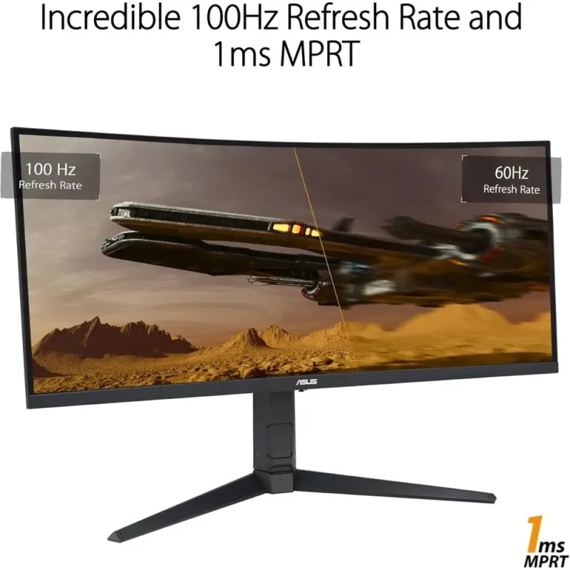 ASUS TUF Gaming VG34VQEL1A - Monitor Gaming Curvo de 34 Pulgadas, UWQHD, 100 Hz
