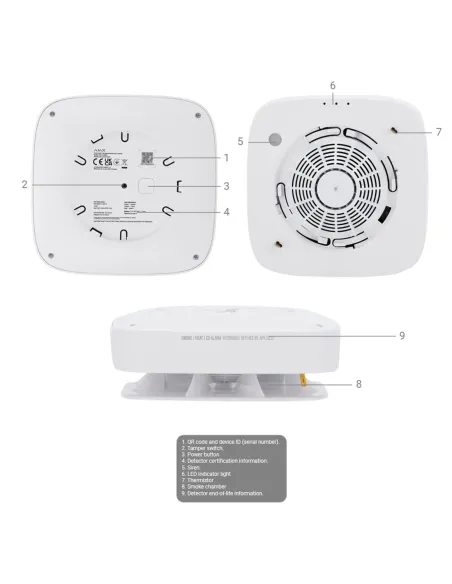 Ajax FireProtect 2 Detector humo, calor y CO - 10 años