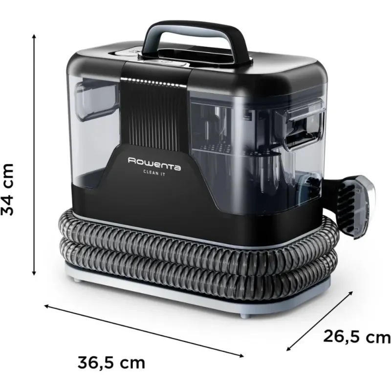 Rowenta Clean It – Aspirador de tapicerías con 2 botellas