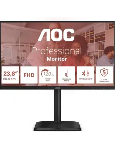 AOC 24E4U Monitor 24'' FHD IPS 120Hz 1ms HDR Adaptive Sync USB Hub Altura Ajustable Negro