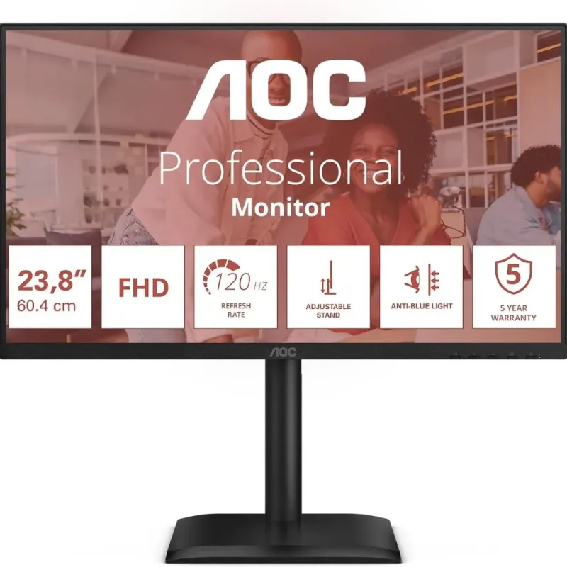 AOC 24E4U Monitor 24" FHD 120Hz IPS USB Hub Altura Ajustable