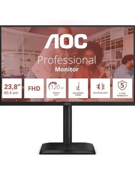 AOC 24E4U Monitor 24" FHD 120Hz IPS USB Hub Altura Ajustable