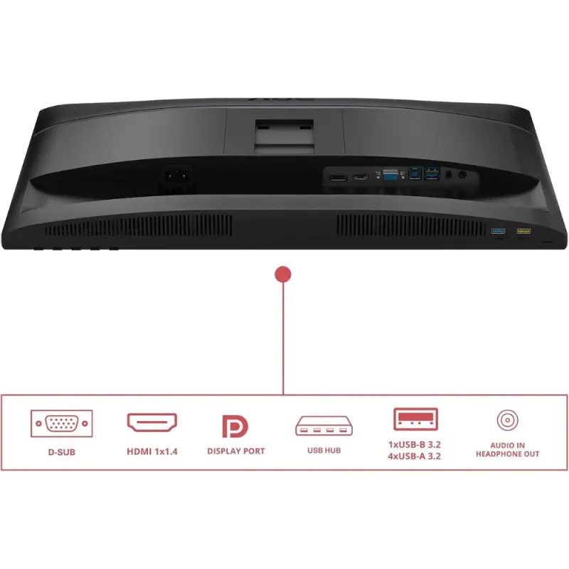 AOC 24E4U Monitor 24" FHD 120Hz IPS USB Hub Altura Ajustable