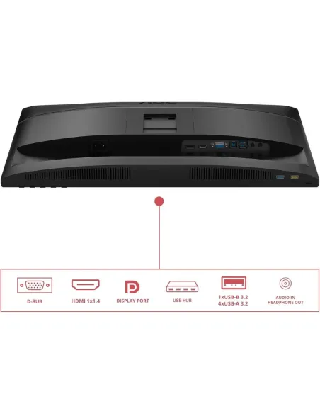 AOC 24E4U Monitor 24'' FHD IPS 120Hz 1ms HDR Adaptive Sync USB-Hub Höhenverstellbar Schwarz