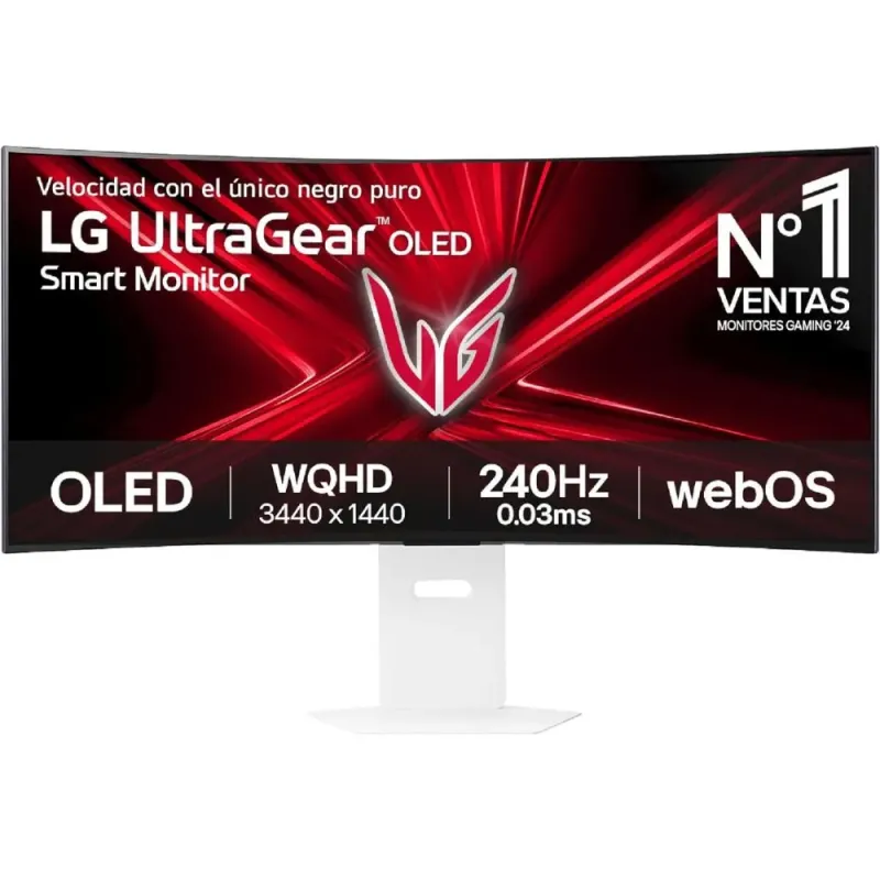 LG Ultragear Gaming 39GX90SA-W - 39'', OLED, WQHD, 240 Hz, 1ms, Curvo 800R