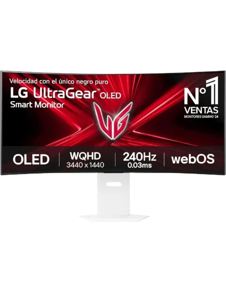 LG Ultragear Gaming 39GX90SA-W - 39'', OLED, WQHD, 240 Hz, 1ms, Curvo 800R