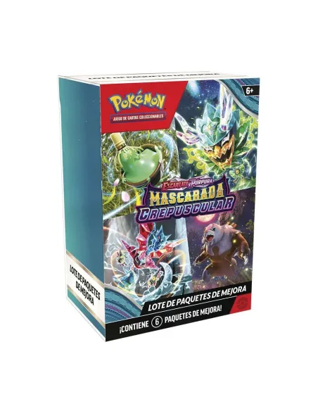 Pokémon JCC (TCG): Lote de Paquetes de Mejora (Booster Bundle) Escarlata y Púrpura - Mascarada Crepuscular (Español) Sellado
