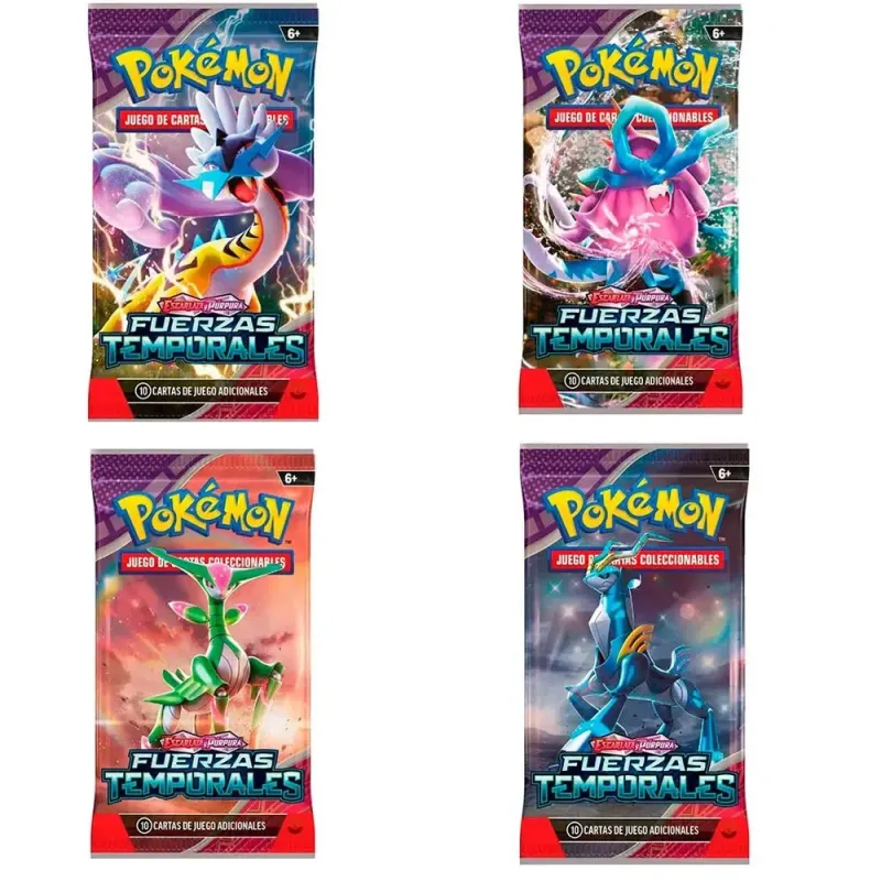 Pokémon JCC: Caja de sobres de mejora de Escarlata y Púrpura - Fuerzas Temporales