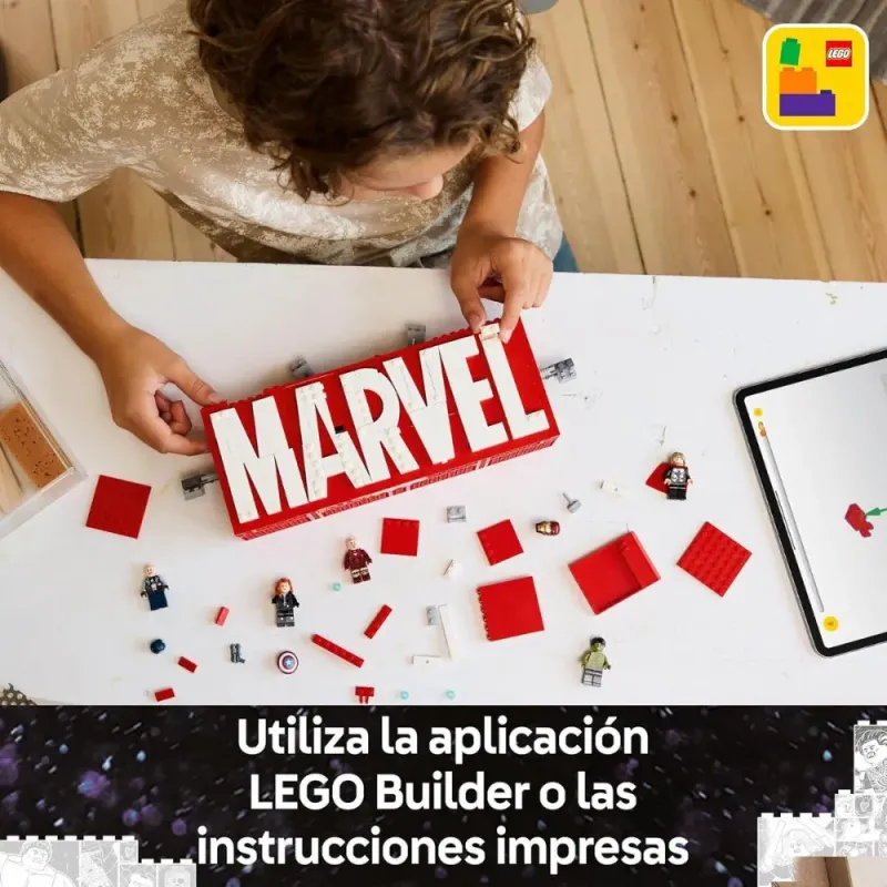 LEGO Marvel Logotipo y Minifiguras 76313 | 931 piezas