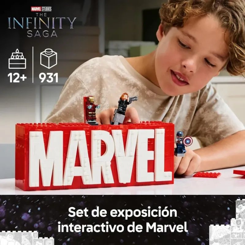 LEGO Marvel Logotipo y Minifiguras 76313 | 931 piezas