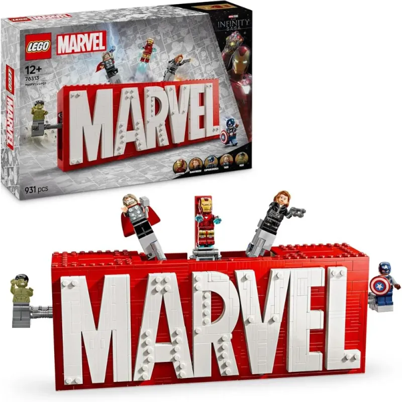 LEGO Marvel Logotipo y Minifiguras 76313 | 931 piezas