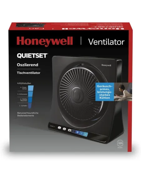 Ventilador de Sobremesa HONEYWELL HT354E, 35 W, 4 velocidades, Negro