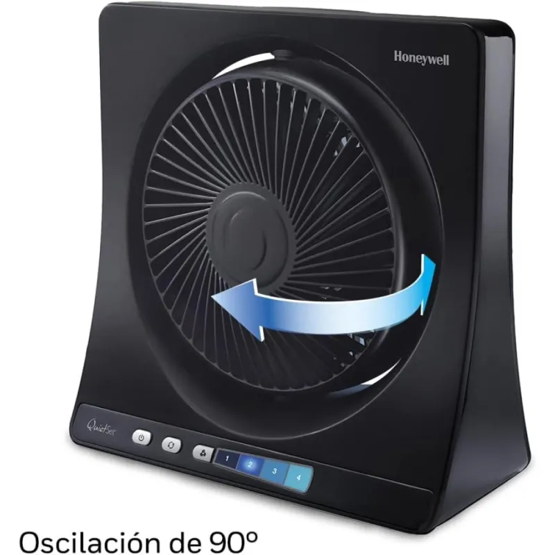 Ventilador de Sobremesa HONEYWELL HT354E, 35 W, 4 velocidades, Negro