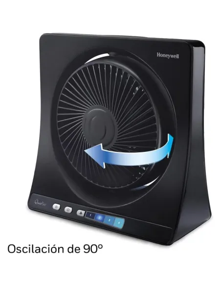 Ventilador de Sobremesa HONEYWELL HT354E, 35 W, 4 velocidades, Negro