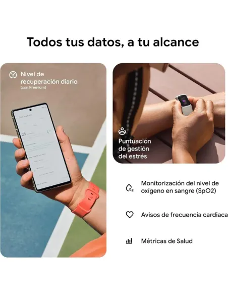 Fitbit Charge 6 Obsidian - Pulsera Actividad GPS Google