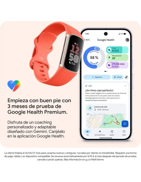 Google Fitbit Charge 6 Coral / Gold