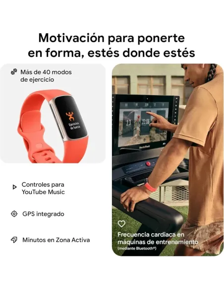 Google Fitbit Charge 6 Coral / Gold