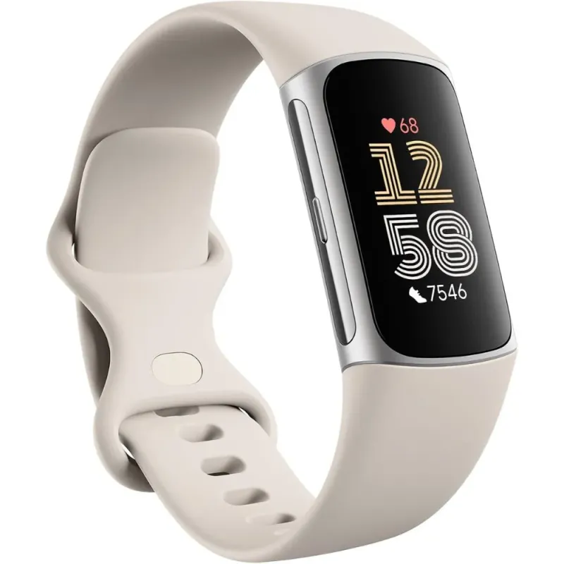 Fitbit Charge 6 Porcelain Silver: Pulsera GPS AMOLED y Google
