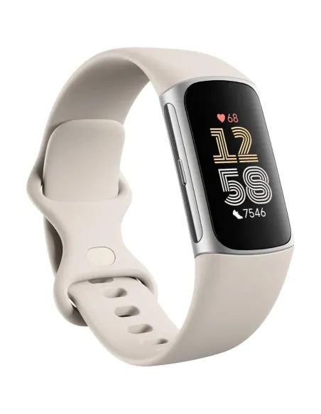 Fitbit Charge 6 Porcelain Silver: Pulsera GPS AMOLED y Google