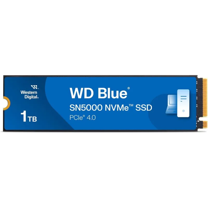 Western Digital Blue SN5000 SSD M.2 NVMe 1TB PCIe Gen4 x4 hasta 5150MB/s