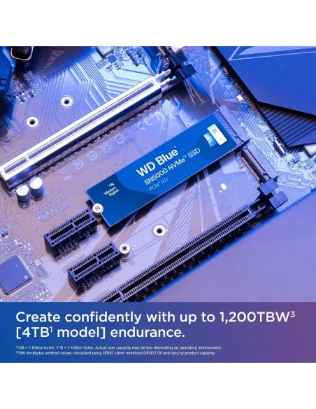 Western Digital Blue SN5000 SSD M.2 NVMe 1TB PCIe Gen4 x4 hasta 5150MB/s