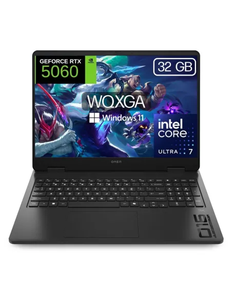 HP OMEN Slim 16-an0054ns Ordenador Portátil Gaming 16'' 2K Core Ultra 7 255H 16GB/1TB SSD RTX 5060 Sin SO