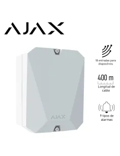 AJAX Multitransmitter | Expansor 18 zonas cableadas inalámbrico 868MHz