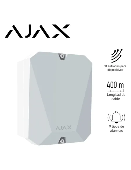 AJAX Multitransmitter | Expansor 18 zonas cableadas inalámbrico 868MHz