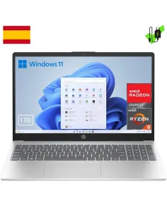 HP 15-fc0237ns Ordenador Portátil 15,6'' FHD Ryzen 5 7520U 16GB/1TB SSD Sin SO Plata y Azul