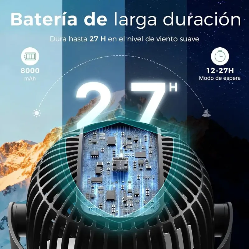 Ventilador con clip para cochecito Momcozy Negro