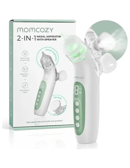 Momcozy aspirador nasal 2 en 1 spray succión 65 kPa