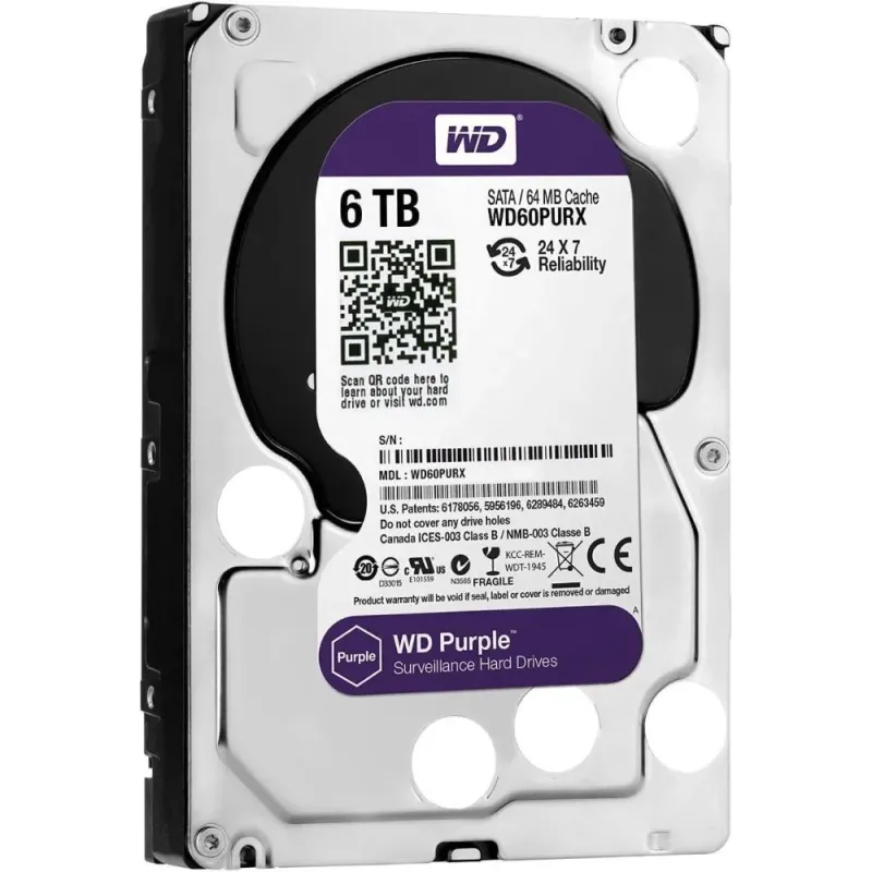 WD62PURZ 6TB: Disco Duro Purple para Vigilancia 24/7