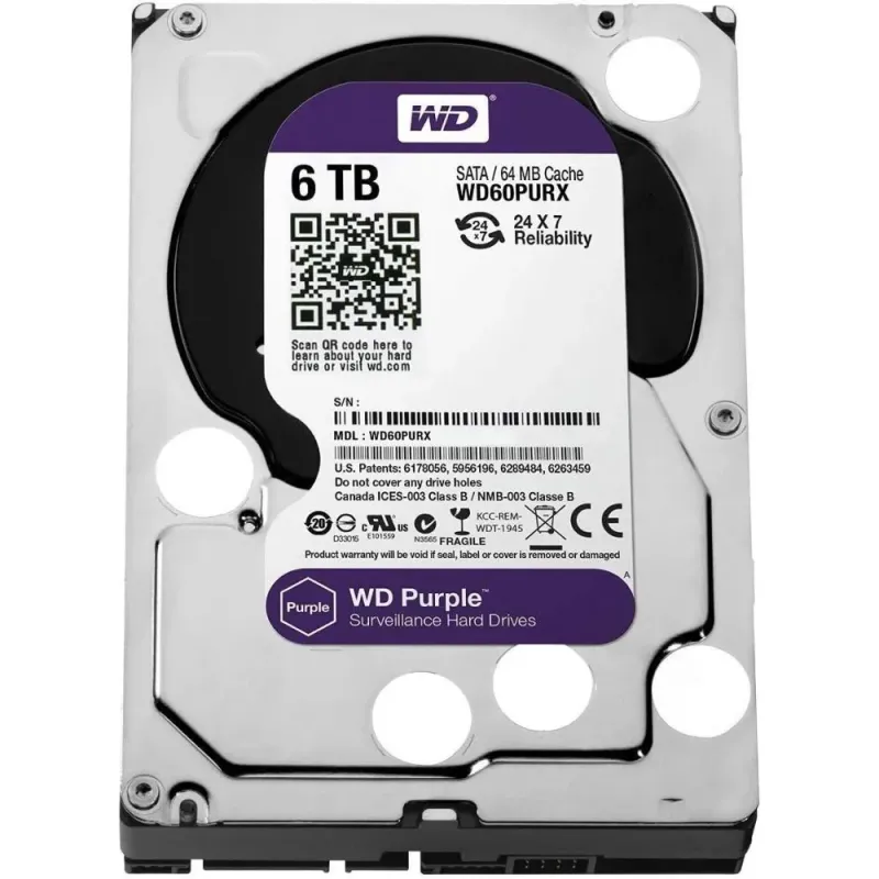 WD62PURZ 6TB: Disco Duro Purple para Vigilancia 24/7